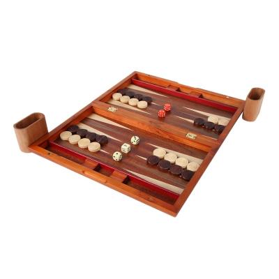 China Factory Wholesale Foldable Wooden Chess Board Backgammon Board Game Chess Pieces High Quality Backgammon for sale