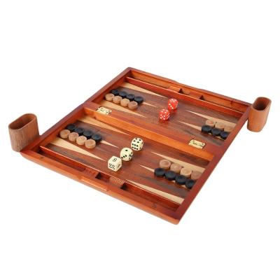 China High Quality Backgammon Inlaid Folding Cup Stage Dice Backgammon Set Classic Portable Travel Size Foldable Chessboard Wood for sale