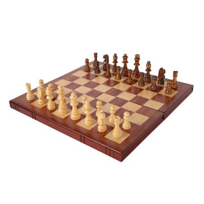 China Luxury Chess Set Wooden Magnetic Chess Set Cheap Wholesale Portable Folding Travel for sale