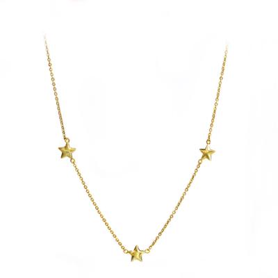 China CLASSIC Jewelry Dubai 24k Gold Necklace Five-pointed Gold Star Necklace for sale