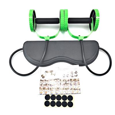 China Home Use Training Abdominal Muscles Arm Waist Leg Exerciser Multifunctional Abdominal Stretcher Roller With Resistance Bands for sale