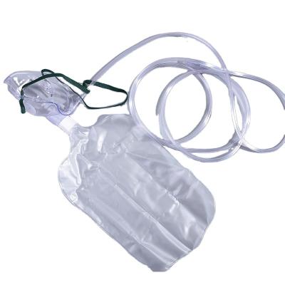 China Medical Care Good Quality Non-rebreather Medical Oxygen Mask With Reservoir Bag For Breathing Machine Use for sale