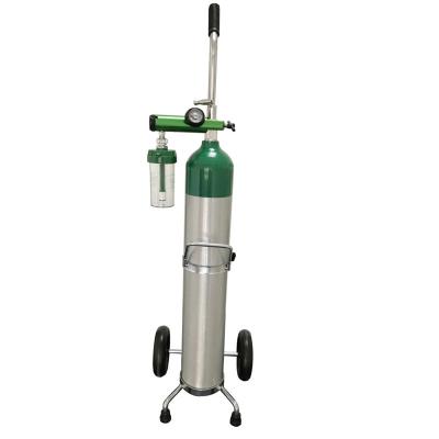 China M6 Oxygen Argon Nitrogen CO2 Oxygen Tank Portable Type Medical Gas Aluminum O2 Cylinder With Trolley Set for sale