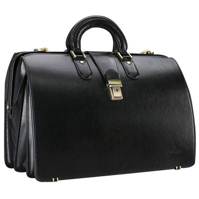 China Classic And Vintage Large Capacity Custom Black Hard Lock 15.6 Inch Laptop Men Genuine Leather Briefcases For Lawyers for sale