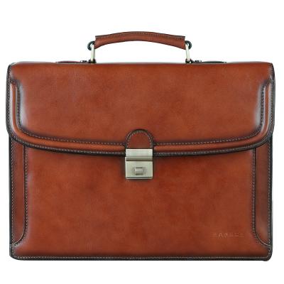 China Classic And Vintage Banuce Vintage Italian Business 14 Inch Full Grain Leather Laptop Briefcase For Men for sale