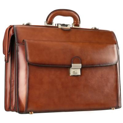 China Classic and Vintage Imported Waterproof Material Cowhide Leather Bag Carry Handle Men Briefcase for sale