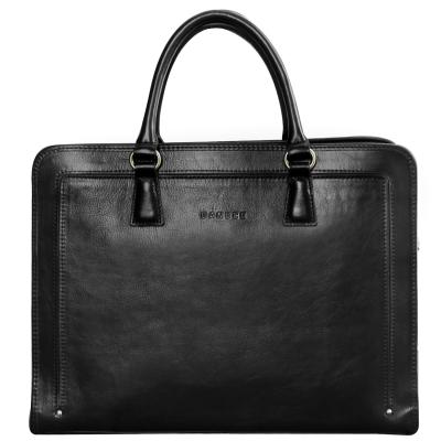 China Classic Customized Business Black Full Grain Italian Leather 14 Inch Laptop Briefcase For Women for sale