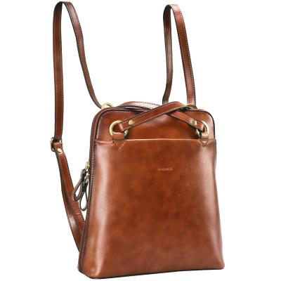 China Fashion Quality Leisure Sports Women Imported Cowhide Leather Backpack Purse for sale