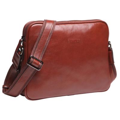 China Fashion Italian Vegetable Tanned Leather Shoulder Cross - Body Customize Messenger Bag For Men for sale