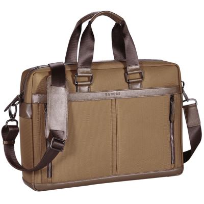 China Vintage Office Work Bag Eco-Friendly Outdoor Classic And Vintage Nylon And Brown Men'S Briefcase for sale