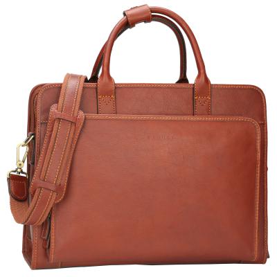 China Banuce Classic Italian Vegetable Business Tanned Tan Leather Laptop Briefcases Men's Avocado Bags for sale