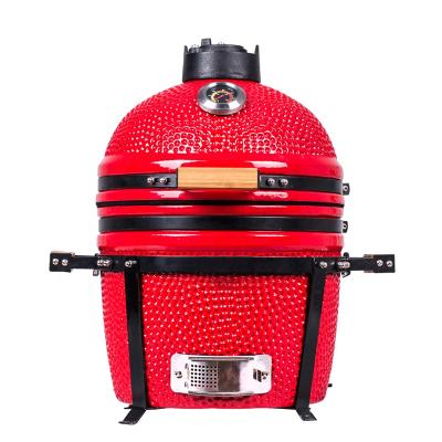 China Height Adjustable Maker OEM Auplex Portable Egg Shape 15inch Charcoal BBQ Kamado for sale