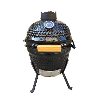 China Adjustable Size 13 Inch Mini Portable Ceramic Charcoal BBQ Grills For Outdoor Cooking for sale