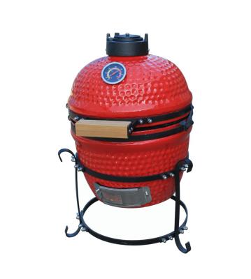 China China Clay Bbq Ceramic Grill Mini Mobile 13 Inch Adjustable Tabletop Kamado Size for sale