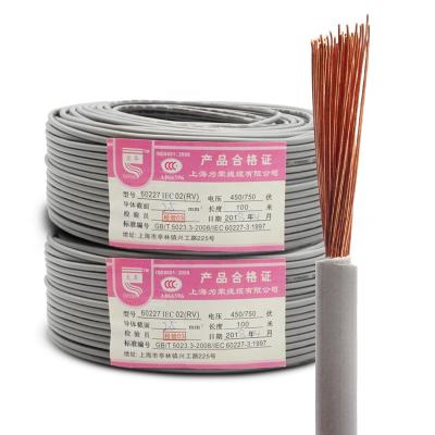 China Hot Sales Underground 1.5 Mm Square Copper Wire PVC Insulated Single Core Flexible Single Core Copper Wire Cables for sale