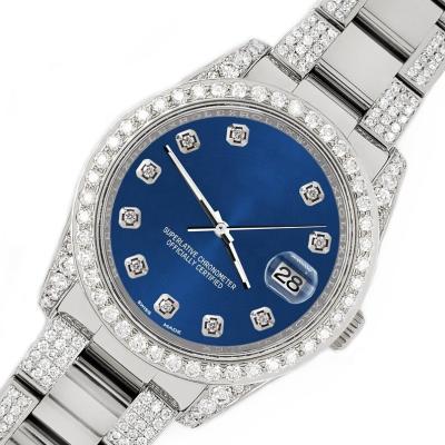 China Auto Date Custom Jewelry GRA Certificated Moissanite Diamond Automatic Watch Stain Steel Mechanical Wrist Watch for sale