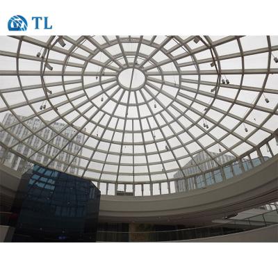 China Fixed Steel Structure Tempered Glass Round Roof Dome Skylight for sale