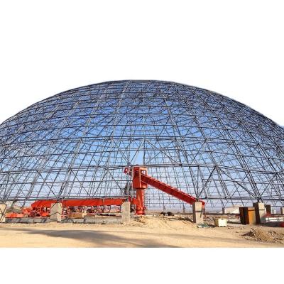 China Industrial Prefab Dome Space Frame Coal Storage Shed Building With Roofing Sheet for sale