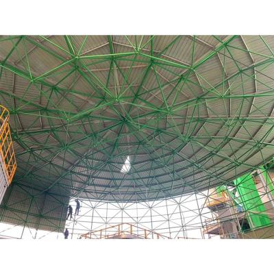 China Structural Blanket Light Steel Space Frame Roof Construction For Cement Plant Slio for sale