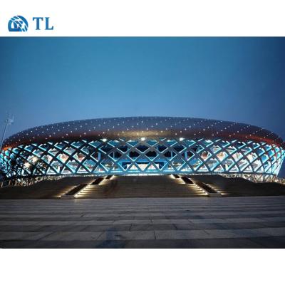 China Modern Prefab Modern Steel Truss Stadium Center For Football Match for sale