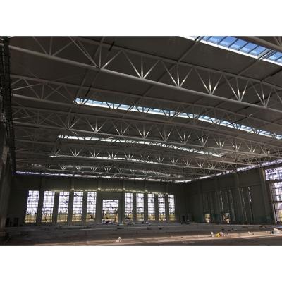 China Structural Roofing Light Steel Structure Prefab Hall Building For With Large Span for sale