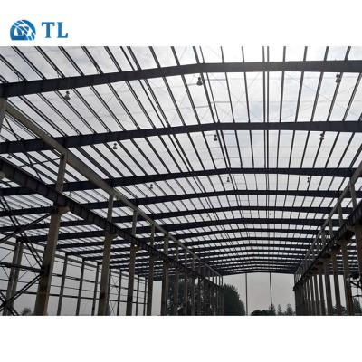 China Industrial Prefab Light Galvanized Building Portal Design Warehouse Steel Foundation for sale