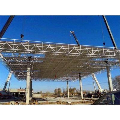 China Prefab Space Frame Gas Filling Station Structural Covering Steel Canopy With Low Price for sale