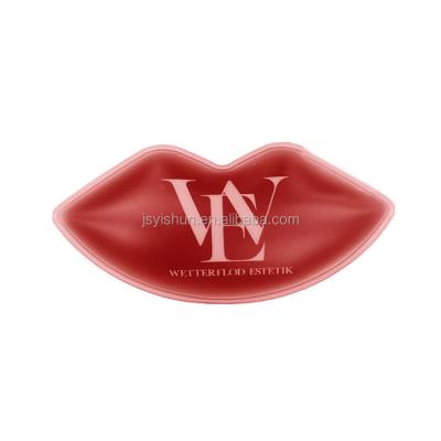 China Wholesale Custom PVC Lip Ice Pack Lip Shaped Reusable Ice Pack Cold Wrap For Lips for sale