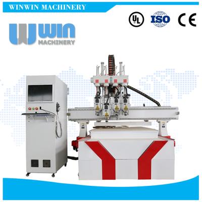 China Building Material Shops Woodworking CNC Router Machine Multi Heads Cutter Wood Furniture Industry For Sale for sale