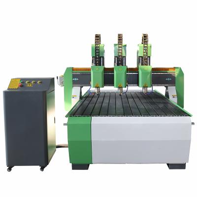 China Building Material Stores Suitable For Furniture Sofa Chair Living Room 3D Craft Wood Column Multi Head Mass Production 1325 CNC Router for sale