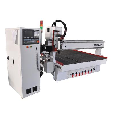 China Hotels 2030 ATC CNC Router 3D Wood Cutting Machine Woodworking Machinery with Tool Linear or Carousel Switch for sale