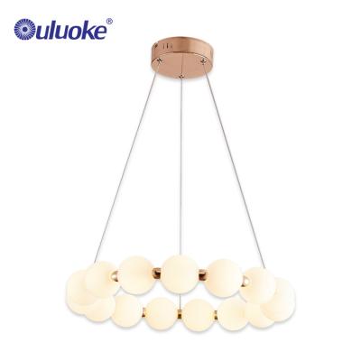 China Nordic Modern Living Room Decorative Chandelier Hotel Lobby Gold Ring Pendant Lamp for sale