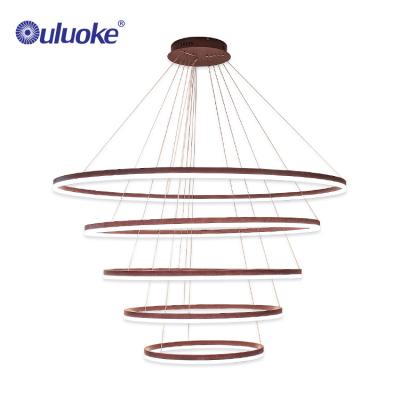 China Cafe Modern Decorative Luxury Aluminum Acrylic Chandeliers Pendant Lights for sale