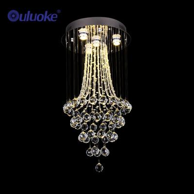 China Modern Modern Decorative Hotel Restaurants Lighting K9 Rain Drop Crystal Chandeliers for sale