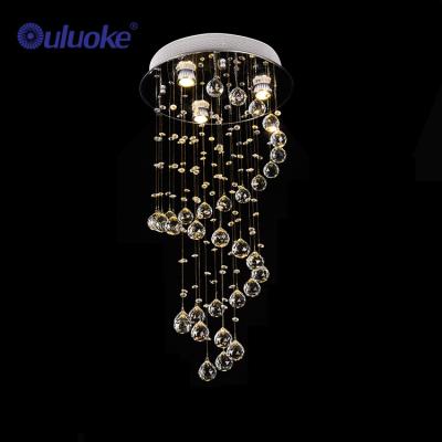 China 0.6MM Stainless Steel Top K9 Chinese Crystal Dining Room European Classical Color Changing Led Chandelier Stand for sale