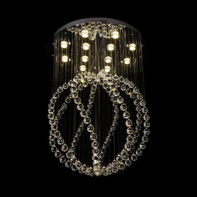 China Luxury Crystal Chandelier Ceiling Mounted Outdoor Modern Hotel Crystal And Glass Tube Tall for sale