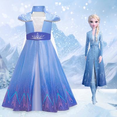 China Polyester 2021 Newest Kids Celebrity Clothes Princess Elsa Wear Dress Halloween Costumes For Girls for sale