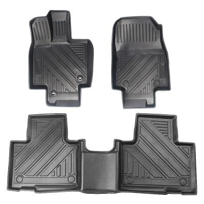 China Business Stripe All Weather Rubber Floor Mats For Toyota Highlander 2019 2017-2021 2022 3D 5D Car Floor Mats 5 Floors /7 Seats for sale