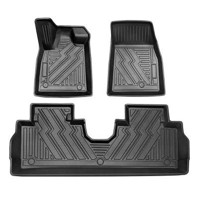 China Hot Selling Mach-E 2021-2023 3D 5D Car Liners Business Strip Floor Mats For Ford Mustang All Weather Rubber Mats LHD for sale