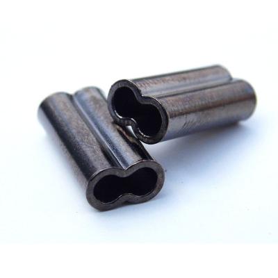 China Flexible Spin Double Barrel Crimping Sleeves100% Copper Tube Connector Brass Size 0.8-2.6mm for sale