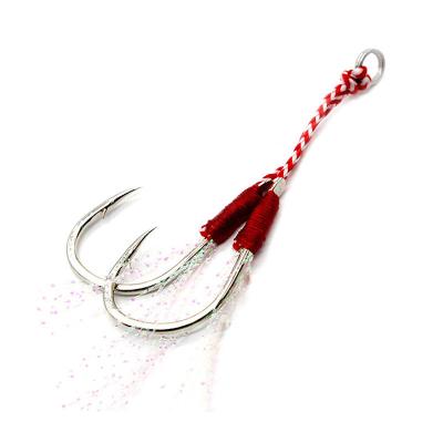 China High Quality Helper Hooks Sea Fishing Basting Hook With 3/0 Bright Flasher for sale