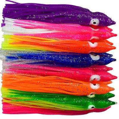 China Squid Material Brass Skirt Lure Soft Fishing Octopus Edge Bait Trolling Lure for sale