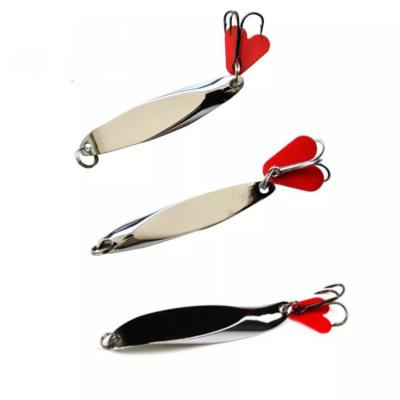 China Lead+metal fishing spoon treble hook spinner baits for sale