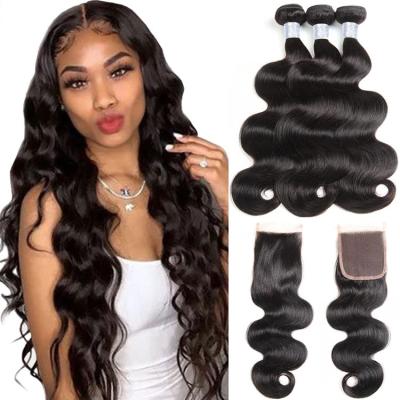 China The best quality deep wave bundle and closure set! Brazilian Bundle Hair Bundles , 12A Virgin Raw Hair Bundle for sale