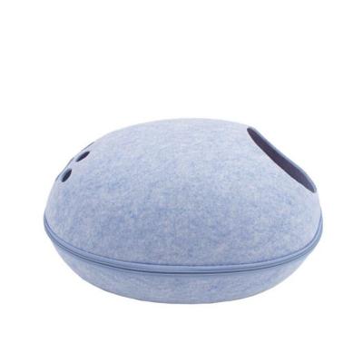 China 2020 Sustainable Hot Sale Wool Felt Cat House Nepal And Cave Dog Bed For Pet for sale