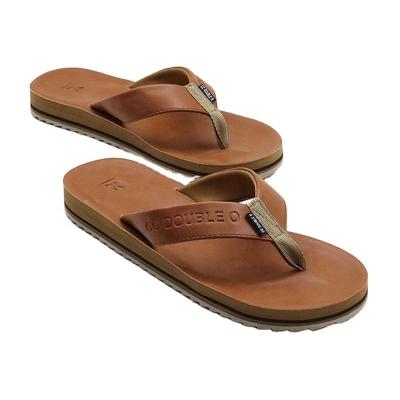 China CUSHIONING Cheap Hot Selling PU Flip Flop Man Good Quality Leather Rubber Slipper For Sale Product Summer With Logo for sale