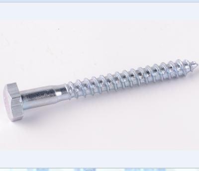 China HEX DIN571 CONSTRUCTION, AND WOODEN FURNITURE SCREWS WITH HEX HEAD for sale