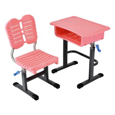 China Height Adjustable Classroom Furniture Elementary School Student Desk And Chair Small Study Table For Kids for sale