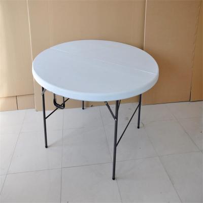 China Modern Hot Selling Portable Folding Round Table White Plastic Outdoor Table for sale