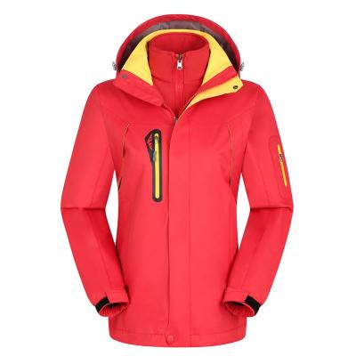 China Winter Women's Hooded Waterproof Parka Jacket Windproof Warm Breathable Ski Clothing Fleece Lined Mountaineering for sale